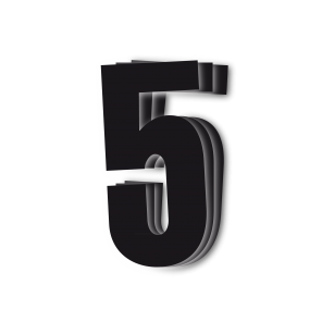 Blackbird kilpanumerot musta 3kpl/srj 13x7cm #5