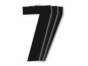 Blackbird kilpanumerot musta 3kpl/srj 13x7cm #7