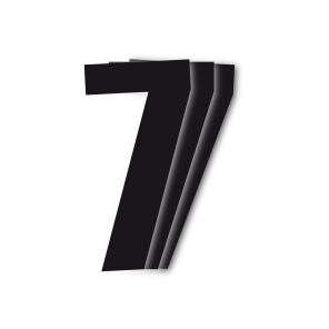 Blackbird kilpanumerot musta 3kpl/srj 13x7cm #7