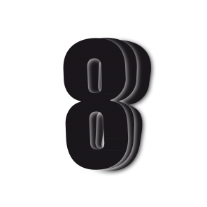 Blackbird kilpanumerot musta 3kpl/srj 13x7cm #8