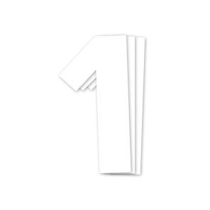 Blackbird kilpanumerot valkoinen 3kpl/srj 16x7,5cm #1