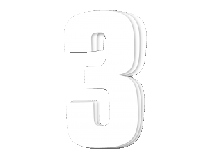 Blackbird kilpanumerot valkoinen 3kpl/srj 16x7,5cm #3