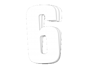 Blackbird kilpanumerot valkoinen 3kpl/srj 16x7,5cm #6