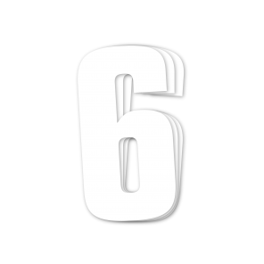 Blackbird kilpanumerot valkoinen 3kpl/srj 16x7,5cm #6