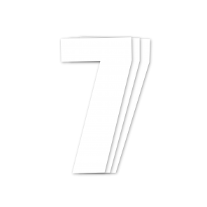 Blackbird kilpanumerot valkoinen 3kpl/srj 16x7,5cm #7