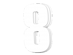 Blackbird kilpanumerot valkoinen 3kpl/srj 16x7,5cm #8