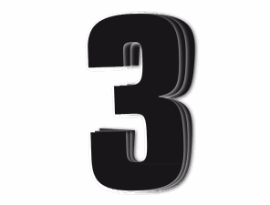 Blackbird kilpanumerot musta 3kpl/srj 16x7,5cm #3