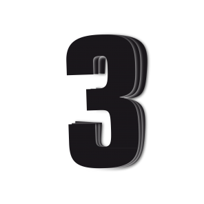 Blackbird kilpanumerot musta 3kpl/srj 16x7,5cm #3