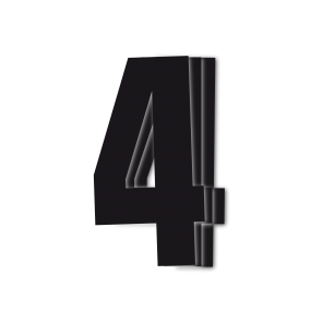 Blackbird kilpanumerot musta 3kpl/srj 16x7,5cm #4