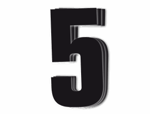 Blackbird kilpanumerot musta 3kpl/srj 16x7,5cm #5