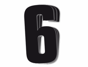 Blackbird kilpanumerot musta 3kpl/srj 16x7,5cm #6