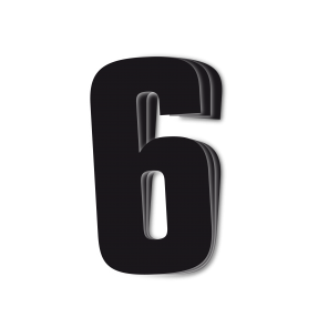 Blackbird kilpanumerot musta 3kpl/srj 16x7,5cm #6