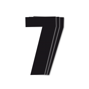 Blackbird kilpanumerot musta 3kpl/srj 16x7,5cm #7