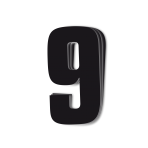 Blackbird kilpanumerot musta 3kpl/srj 16x7,5cm #9