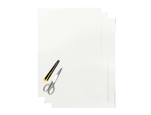 Blackbird Numerokilven tarra-arkki valkoinen 47x33cm (3kpl)