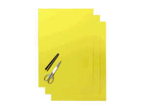 Blackbird Numerokilven tarra-arkki keltainen 47x33cm (3kpl)