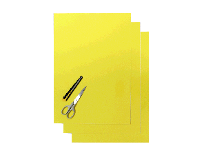 Blackbird Numerokilven tarra-arkki neon keltainen 47x33cm (3kpl)