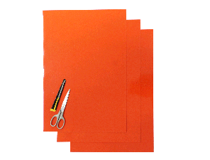 Blackbird Numerokilven tarra-arkki oranssi 47x33cm (3kpl)