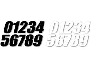 One Kilpanumerot 7 Musta 4 SX STYLE 3kpl