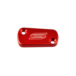 Scar Rear Brake Reservoir Cover - Kawasaki/Suzuki Red color