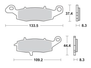 Moto-Master Jarrupalat RoadPRO Sinter eteen