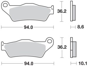 Moto-Master Jarrupalat RoadPRO Sinter taakse