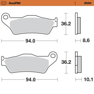Moto-Master Jarrupalat RoadPRO Sinter taakse