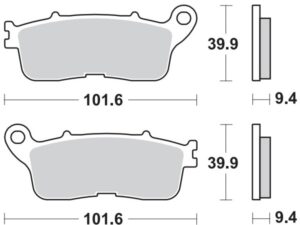 Moto-Master Jarrupalat RoadPRO Sinter taakse