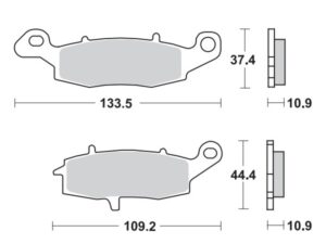 Moto-Master Jarrupalat RoadPRO Sinter taakse