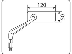Puig Rear Mirror Mod.Mt End M8 S/Izdo C/Silver