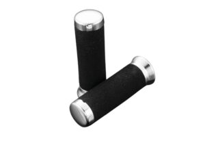 Highway Hawk FOAM GRIPS W/CHROME CAPS