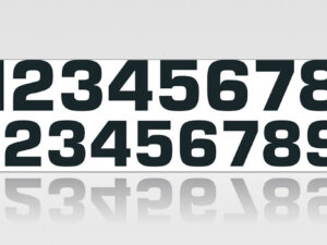 AIR Siffersats Nr 0-9 20cm gul 10-pack