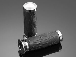 Highway Hawk handgrips set 1 flame rubber