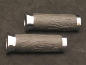 Highway Hawk handgrips set 7/8inch flame rubber