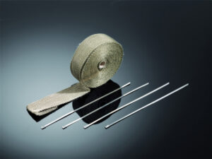 Highway Hawk exhaust wrap, titanium