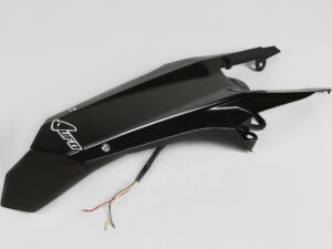 UFO Rear Fender Enduro LED HVA TE/FE 125-501 2014-16 Musta 001