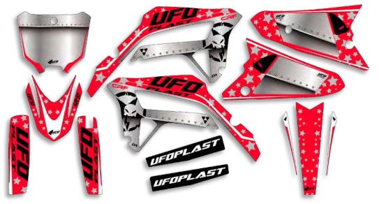 UFO Graphic Kit CRF250R 2022-,CRF450R 2021- Stardust Red