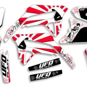 UFO Graphic Kit CRF250R 2022-,CRF450R 2021-  Akaishi White