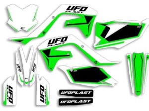 UFO Graphic Kit KX250F 2021-,KX450F 2019- Stokes White