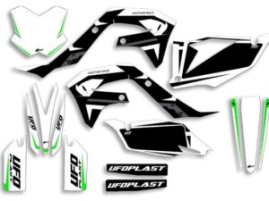 UFO Graphic Kit KX250F 2021-,KX450F 2019- Apodis White