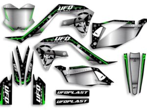 UFO Graphic Kit KX250F 2021-,KX450F 2019- Stardust Black