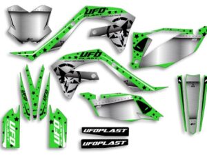 UFO Graphic Kit KX250F 2021-,KX450F 2019- Stardust Neon Green