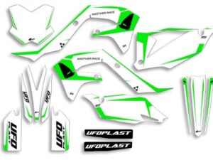 UFO Graphic Kit KX250F 2021-,KX450F 2019- Tecna White