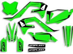 UFO Graphic Kit KX250F 2021-,KX450F 2019- Tecna Neon Green