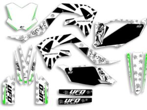 UFO Graphic Kit KX250F 2021-,KX450F 2019- Akaishi White