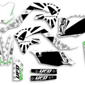 UFO Graphic Kit KX250F 2021-,KX450F 2019- Akaishi White
