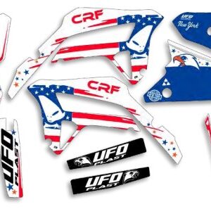 UFO Graphic Kit CRF250R 2022-,CRF450R 2021-  Patriot White