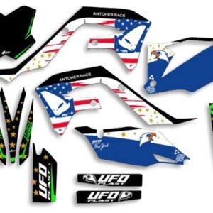 UFO Graphic Kit KX250F 2021-,KX450F 2019- Patriot Black