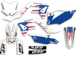 UFO Graphic Kit KX250F 2021-,KX450F 2019- Patriot White