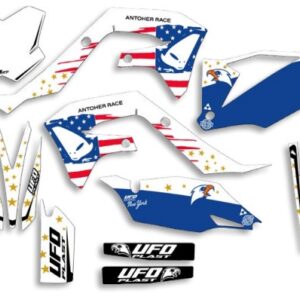 UFO Graphic Kit KX250F 2021-,KX450F 2019- Patriot White